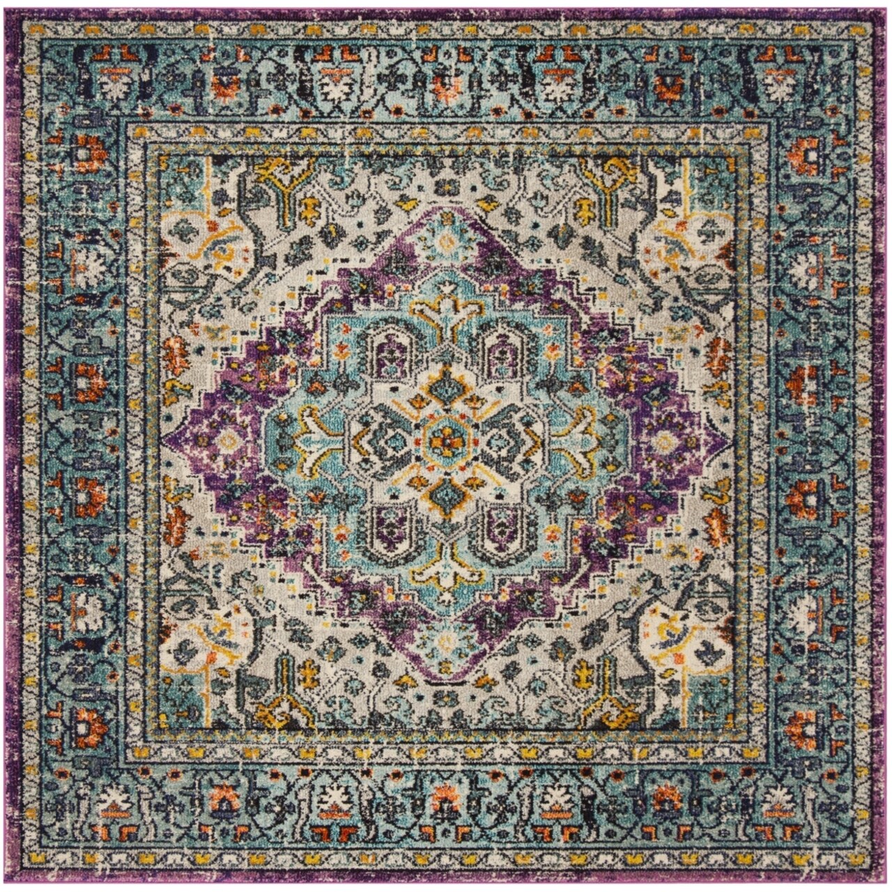 SAFAVIEH Monaco MNC251L Violet/Light Blue Rug: Timeless Style
